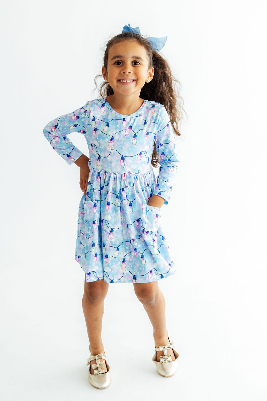 Twinkle Glow L/S Pocket Twirl Dress