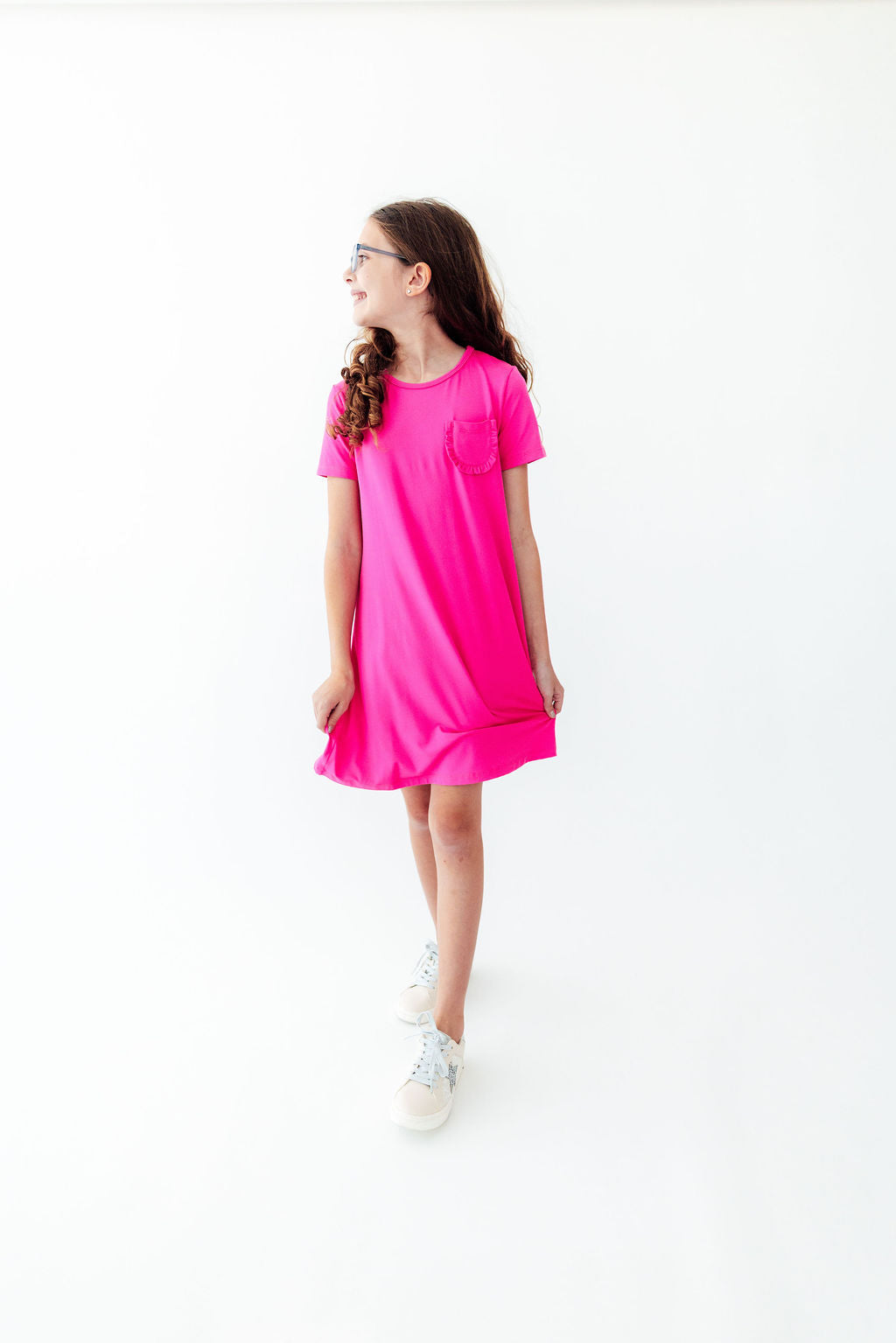 Hot Pink T-Shirt Dress