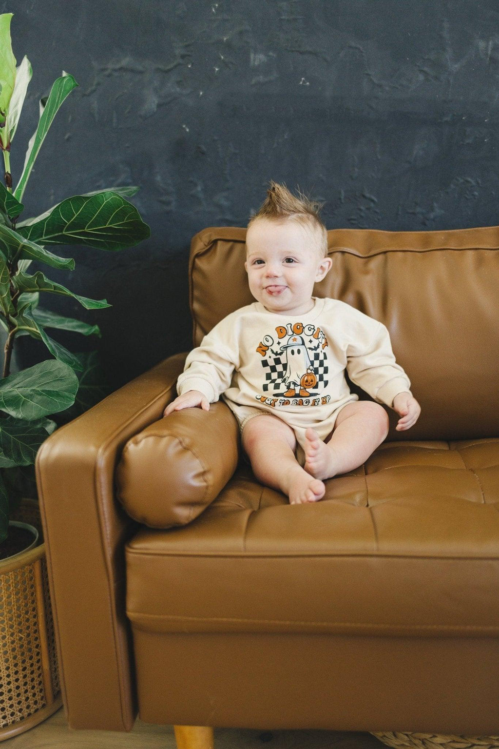 No Diggity Bout to Bag It Up Organic Cotton Sweatshirt Romper