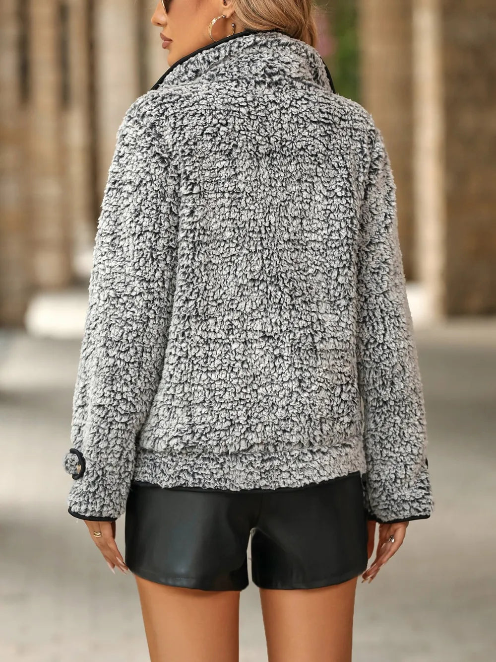 Pocketed Button Up Jacket