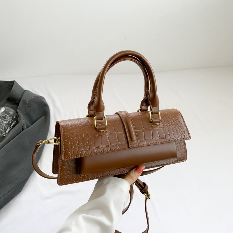 Stone Pattern Small Crossbody Bag Summer Trendy Women's Designer Handbag Luxury Tote Bag with Short Handle