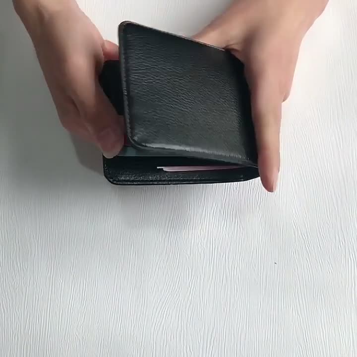 Wallet Men's Short Wallet  Business Wallet Simple Men's College Students Trendy Youth Wallet